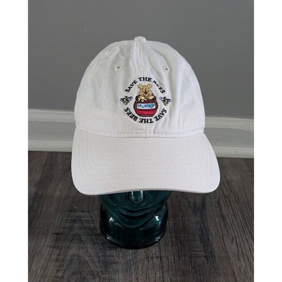 Disney Winnie the Pooh Save the Bees Baseball Cap Hat Cream Embroidered - Picture 1 of 8